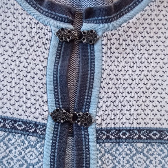 L.L. Bean Nordic Cardigan Sweater with Pewter clasps - Picture 3 of 3